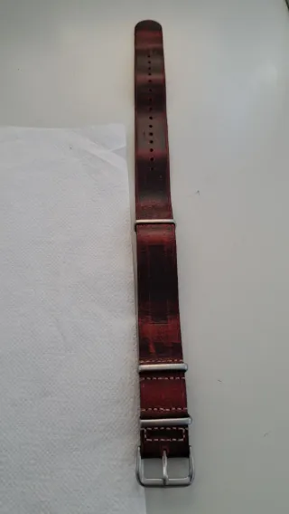 Correa original Nato Zuludiver 22mm Marrón/Rojo