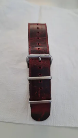 Correa original Nato Zuludiver 22mm Marrón/Rojo