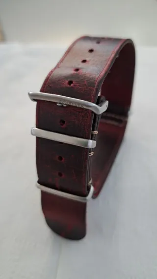 Correa original Nato Zuludiver 22mm Marrón/Rojo