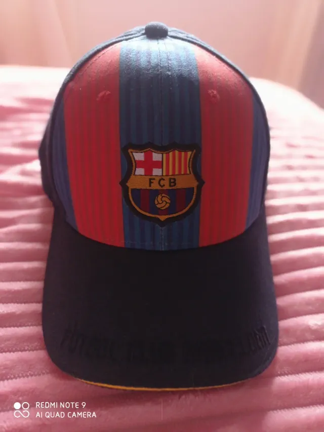 Gorra FC Barcelona Rayas Azul/Rojo