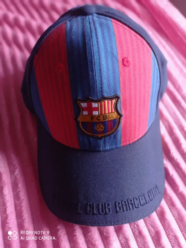 Gorra FC Barcelona Rayas Azul/Rojo