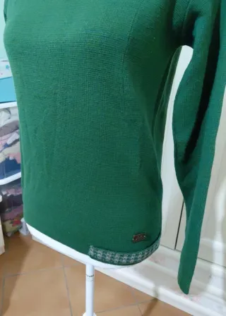 Maglia vintage lana collo particolare con fibbia