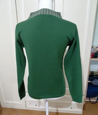 Maglia vintage lana collo particolare con fibbia