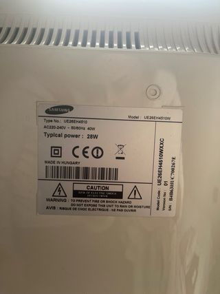 Smart TV Samsung 26 Blanco