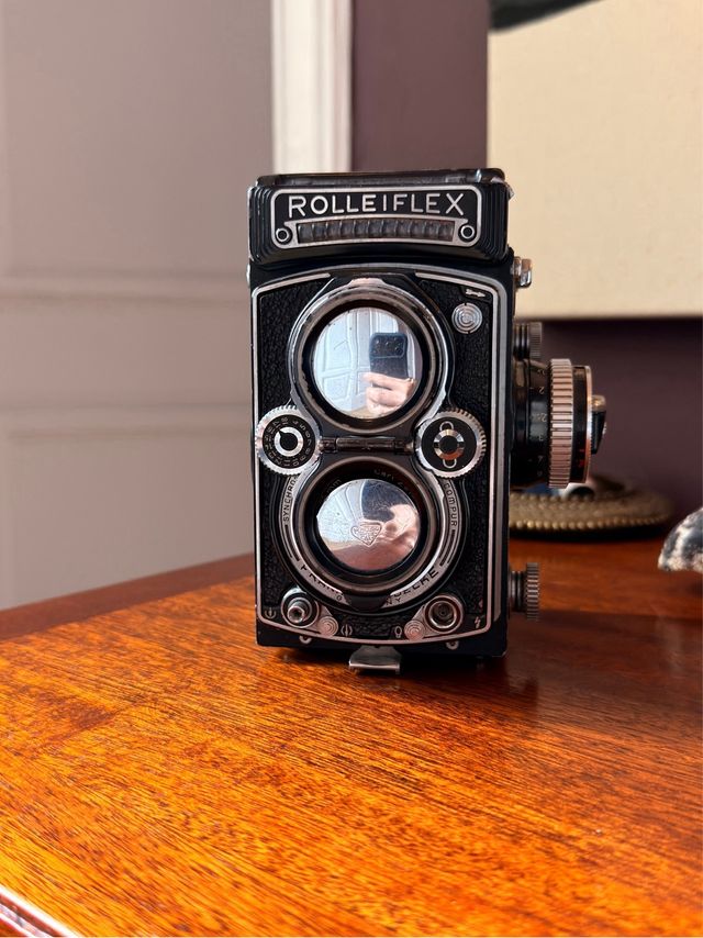 Rolleiflex 3.5 Carl Zeiss Planar Negra