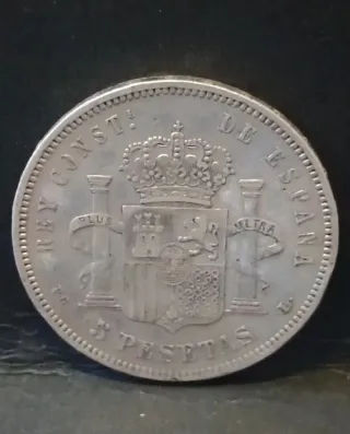 5 Pesetas Alfonso XIII 1893 PGL Plata
