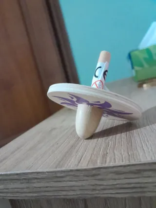 Trottola in legno con disegno