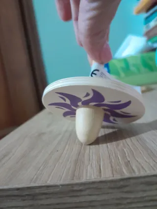 Trottola in legno con disegno