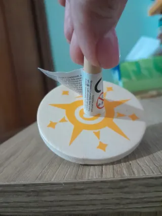 Trottola in legno con disegno