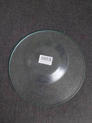 Piatto da portata in vetro trasparente