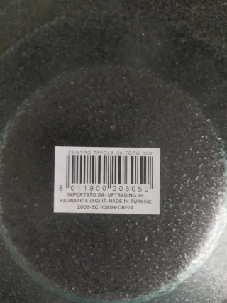 Piatto da portata in vetro trasparente