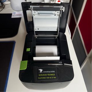 Impresora Térmica de Recibos Negra y Verde