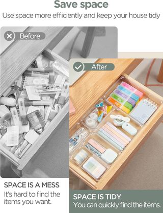 Organizadores de Cajones Transparentes (6 uds)