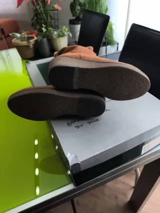 Botas de cuña de ante para mujer