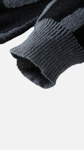 Jersey lana gris con manchas negras Talla M