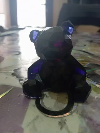 Orsetto di cristallo blu