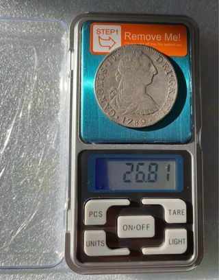 Moneda 8 Reales Plata Carlos IV 1789