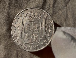 Moneda 8 Reales Plata Carlos IV 1789