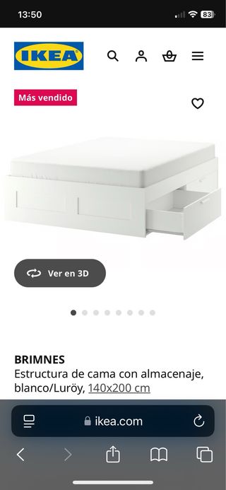 Estructura cama IKEA 135