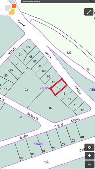 Solar 305m2 Calle Ávila Gójar