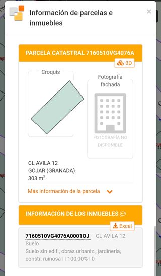 Solar 305m2 Calle Ávila Gójar