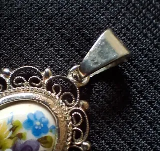 Pendente vintage floreale Made in Italy