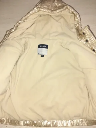 Plumífero niña dorado 3 años