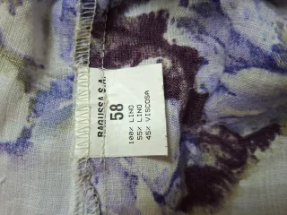 Camisa RAGUSSA floral morada lino