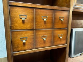 Mueble Librería Madera Maciza Nogal