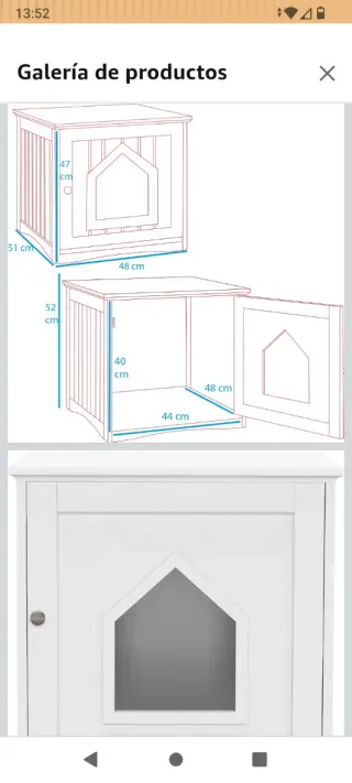 Caseta Madera Gato Blanca