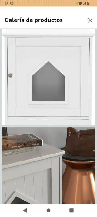 Caseta Madera Gato Blanca