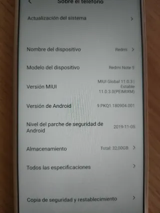 Xiaomi Redmi Note 5 Blanco