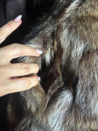 Abrigo de piel auténtica