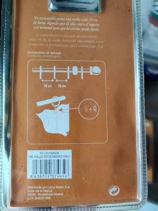 Set Anillas y Soportes Cortina