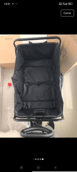 Carro plegable multiusos negro