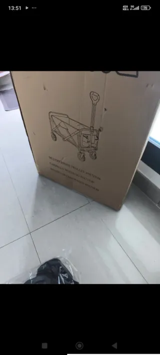 Carro plegable multiusos negro