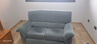 Conjunto 2 sillones salón tela gris