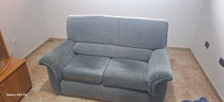 Conjunto 2 sillones salón tela gris