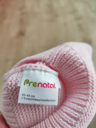 Gorro de punto marca prenatal de bebé 1-3 meses