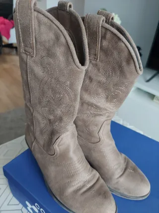 Botas estilo cowboy marrones talla 37