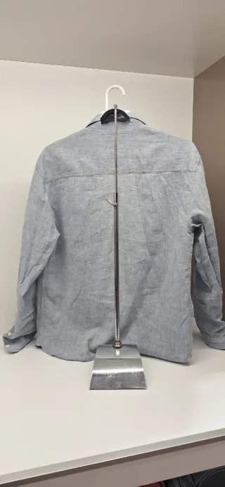 Camisa Zara Manga Larga Azul Talla M
