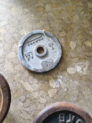 Mancuernas y discos de pesas