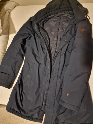 Parka Hackett 3/4 Talla S Negra