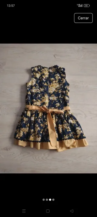 Vestido de niña floral Talla 4 años