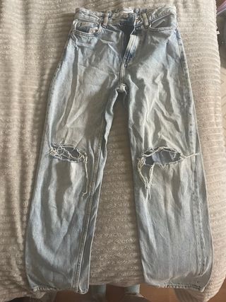 Pantalones vaqueros desgastados azules