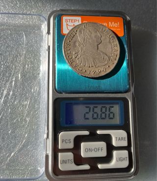 Moneda 8 Reales Plata Carlos IIII 1794