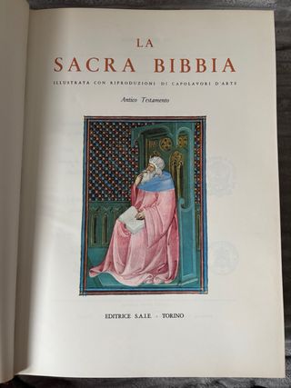 La sacra bibbia in 3 volumi del 1966