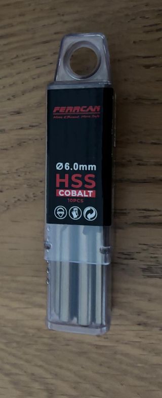 Brocas HSS M35 Cobalto 6mm (10 uds)