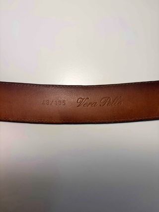 Cintura uomo in vera pelle nera - taglia 48 / 105