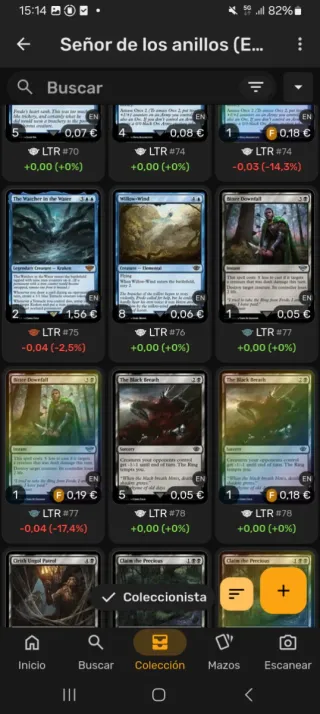 Lote Cartas Magic LOTR (ENG)